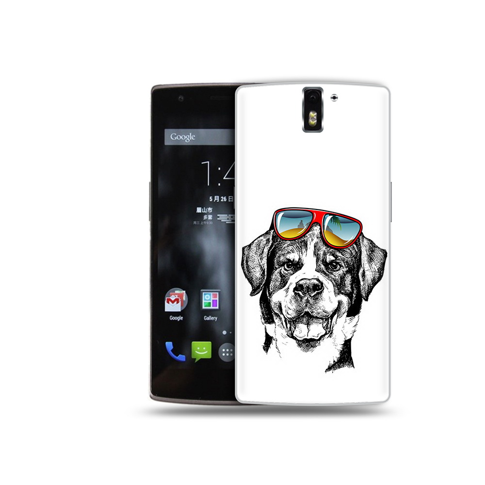 

Чехол MyPads Tocco для OnePlus One счастливая собака, Прозрачный, Tocco