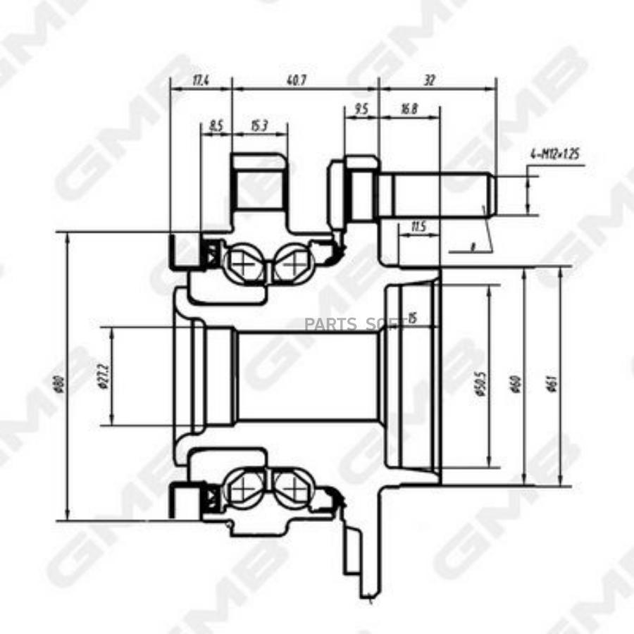 

Ступичный Узел Перед Nissan Wingroad 12/Ad/Expert/Tiida/Cube GMB GH33130M