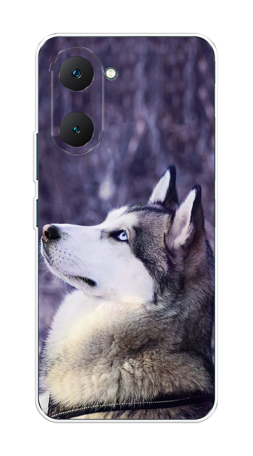 

Чехол на Vivo Y03 "Хаски 1", Фиолетовый;белый, 2610450-1