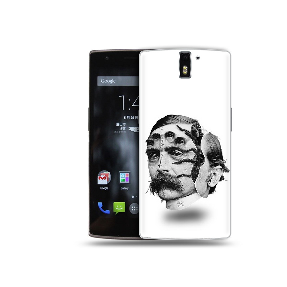 

Чехол MyPads Tocco для OnePlus One страшное лицо мужчины, Прозрачный, Tocco