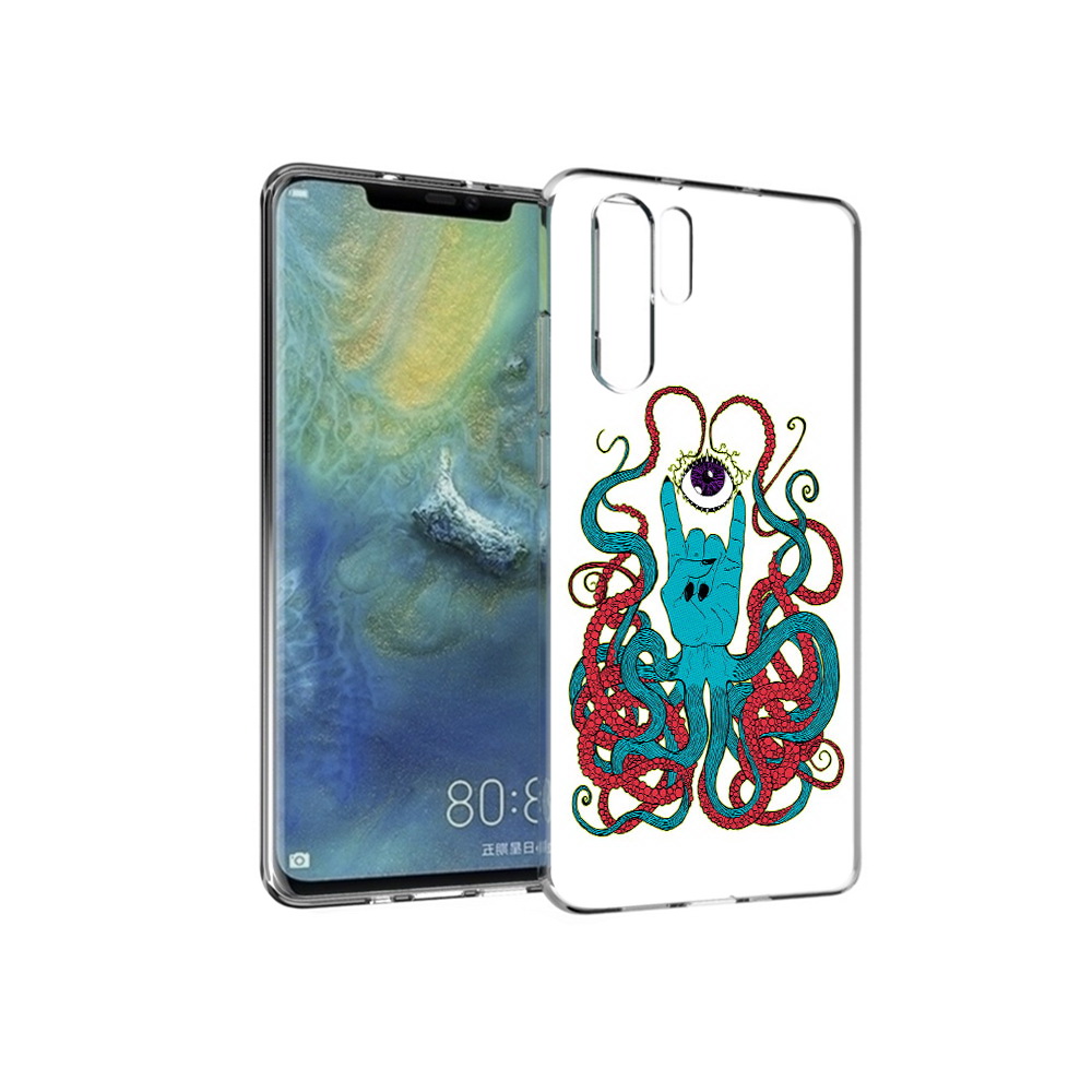 

Чехол MyPads Tocco для Huawei P30 Pro осьминог-рука абстракция, Прозрачный, Tocco