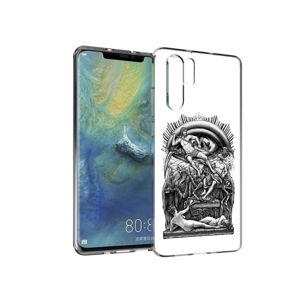 

Чехол MyPads Tocco для Huawei P30 Pro оракул черно белый, Прозрачный, Tocco
