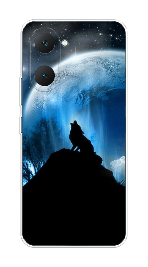 

Чехол на Vivo Y03 "Волк 2", Синий;черный;белый, 2610450-1