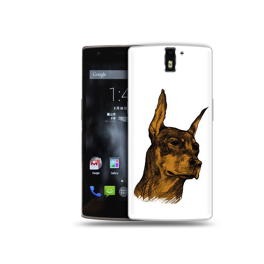 

Чехол MyPads Tocco для OnePlus One скетч доберман, Прозрачный, Tocco