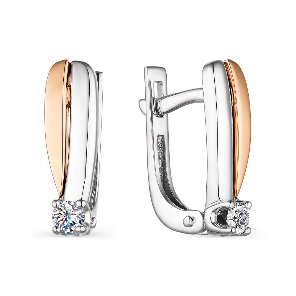 

Серьги из красного золота с бриллиантом АЛЬКОР 23716-700, 23716-700