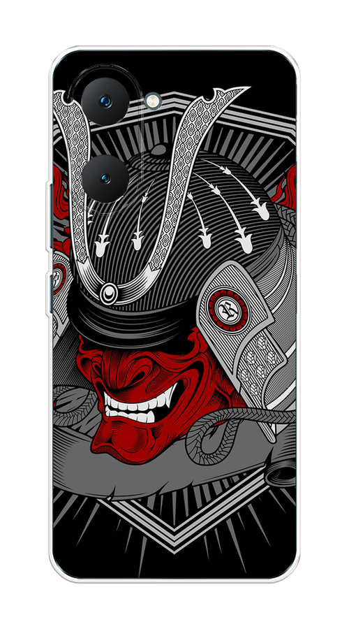 

Чехол на Vivo Y03 "Красная маска самурая", Белый;красный;черный, 2610450-1