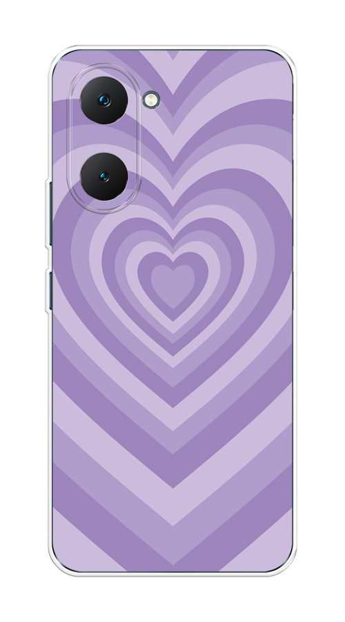 

Чехол на Vivo Y03 "Violet heart latte", Фиолетовый, 2610450-1