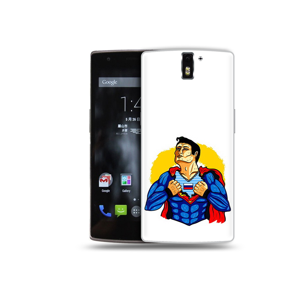 

Чехол MyPads Tocco для OnePlus One русский супермен, Прозрачный, Tocco