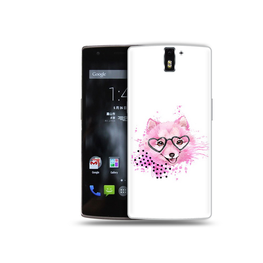 

Чехол MyPads Tocco для OnePlus One розовый волченок, Прозрачный, Tocco