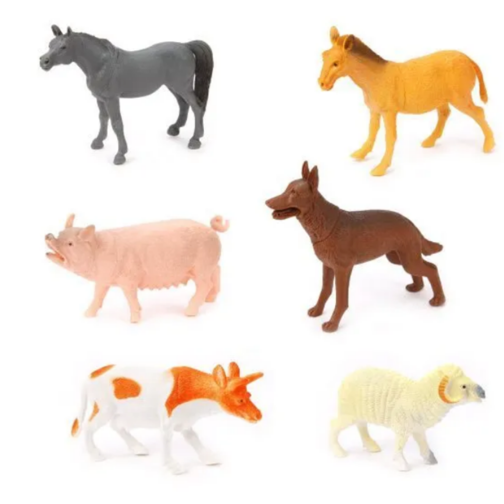 Набор фигурок S+S Toys Ферма Farm animal, 6 зверей, 7см набор стопперов для вина regent animal 3 шт
