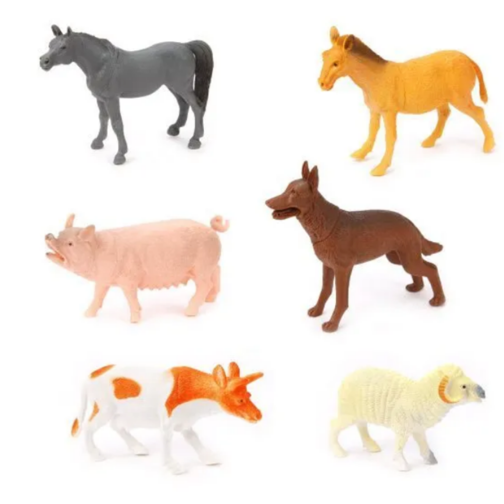 Набор фигурок S+S Toys Ферма Farm animal, 6 зверей, 7см набор фигурок mojo animal planet l велоцираптор m тропеогнат l велоцираптор брелок