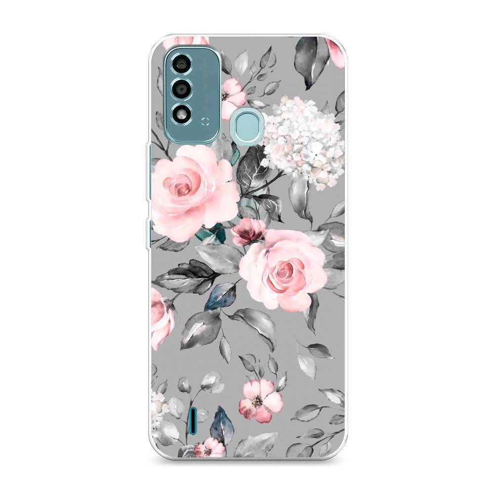 

Чехол Awog "Розы на сером" для Itel Vision 2S, 3200650-8