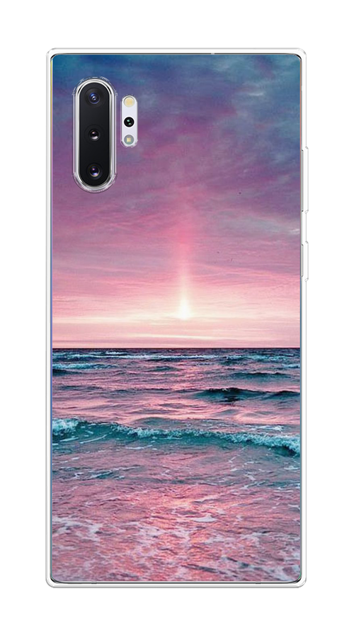 

Чехол на Samsung Galaxy Note 10 Plus "Восход 3", Розовый;голубой, 28550-2