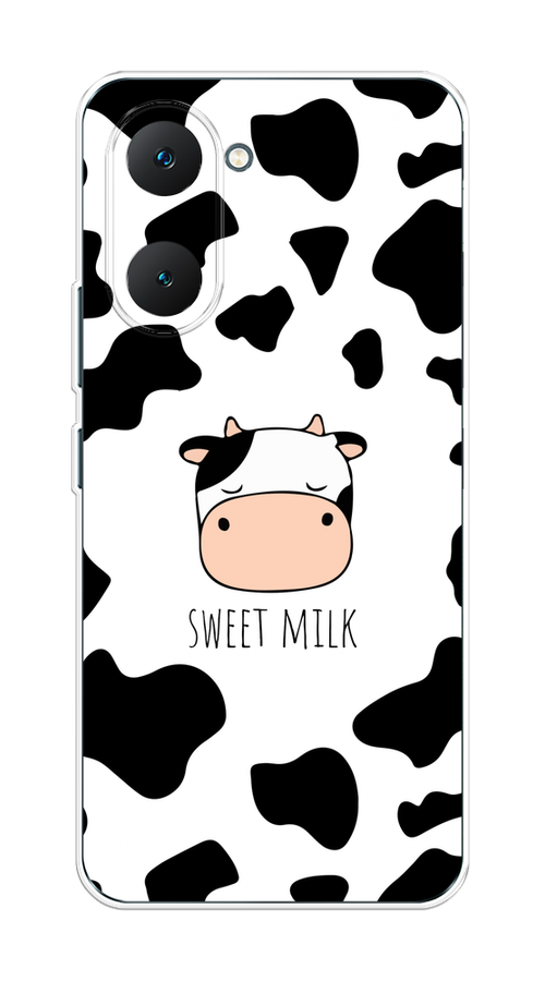 

Чехол на Vivo Y03 "Sweet milk", Розовый;белый;черный, 2610450-1