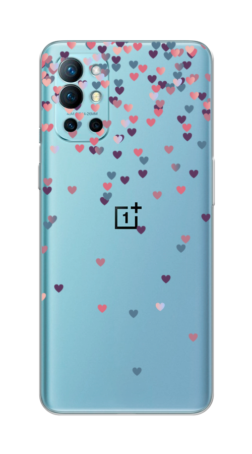 

Чехол на OnePlus 9R "Посыпка сердечки", Розовый;фиолетовый, 151650-3