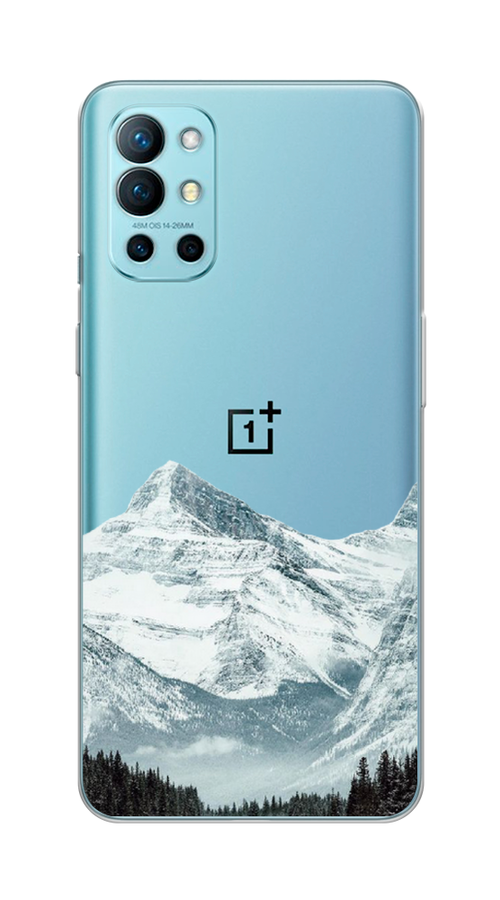 

Чехол на OnePlus 9R "Горы арт 1", Белый;зеленый, 151650-2