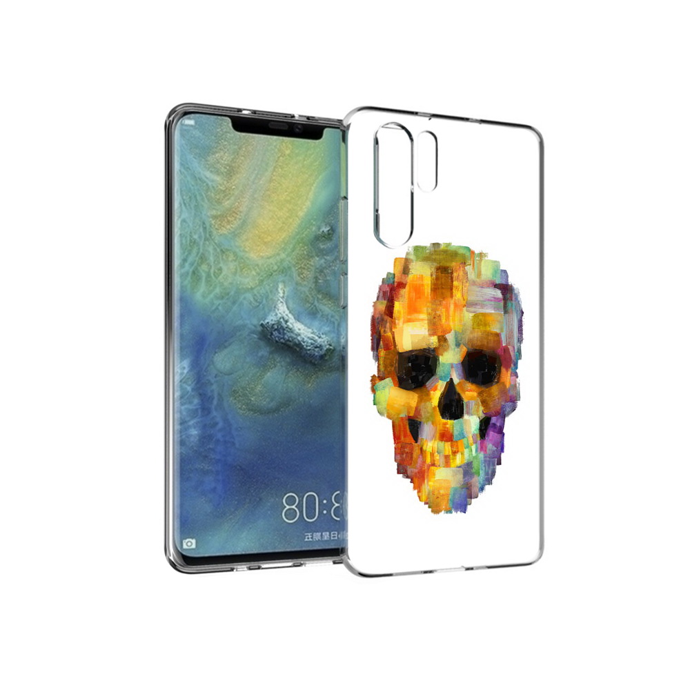 Чехол MyPads Tocco для Huawei P30 Pro нарисованный череп