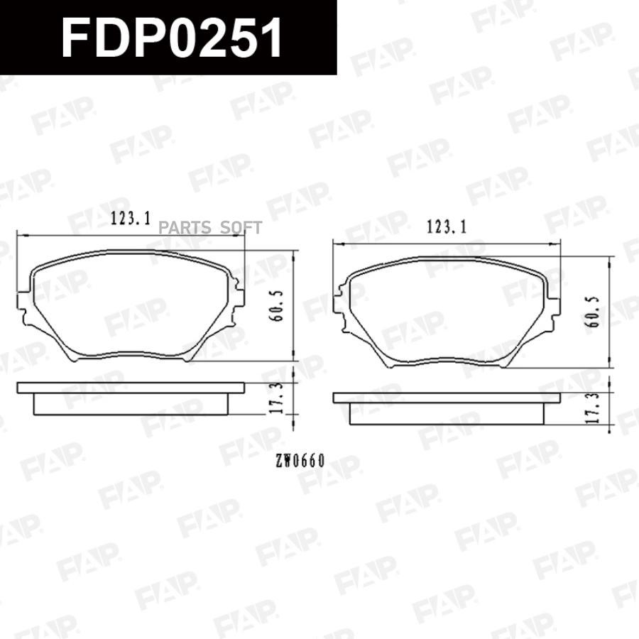 

FAP Колодки тормозные дисковые FDP0251