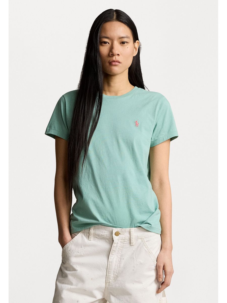 

Футболка женская Polo Ralph Lauren PO221D0DY зеленая S, Зеленый, PO221D0DY
