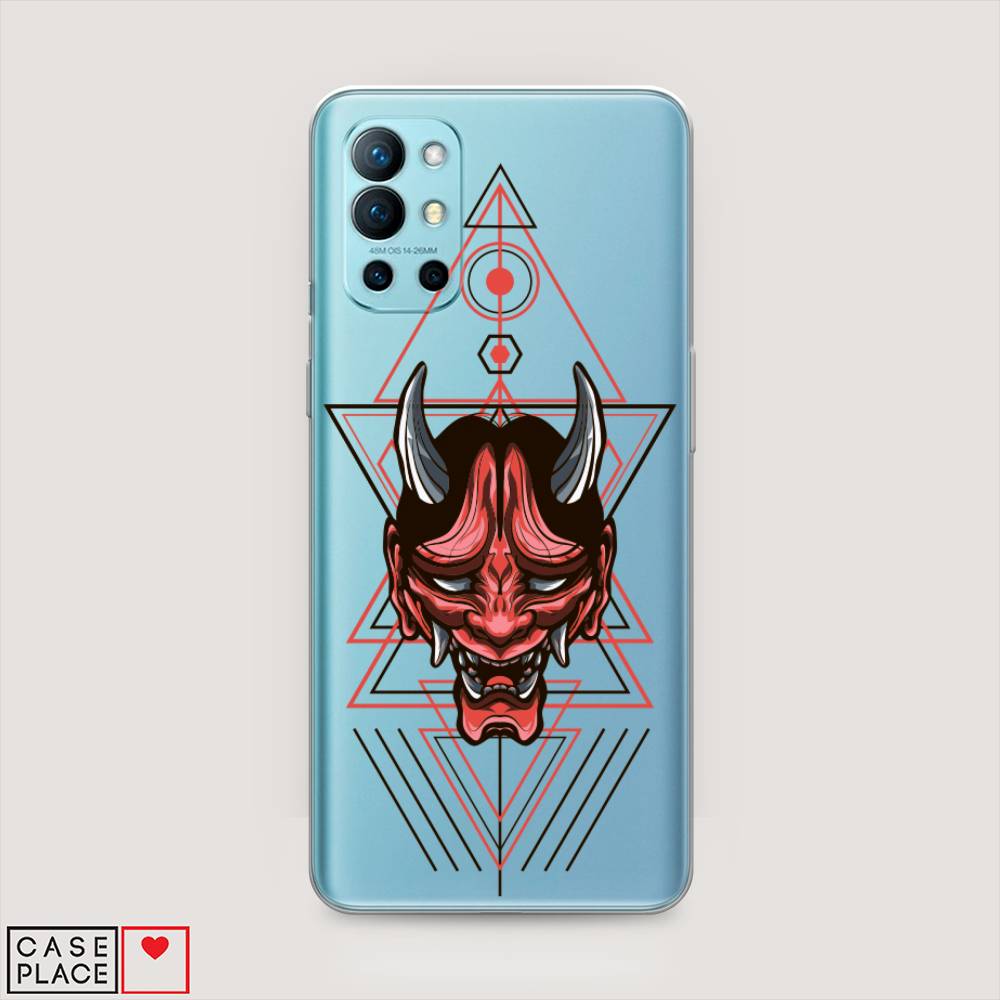

Чехол на OnePlus 9R "Hanya Oni mask", Серый;красный;черный, 151650-4