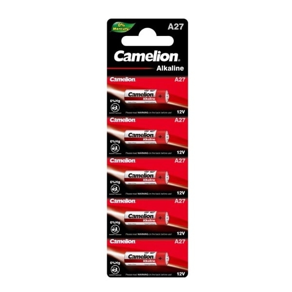 

Батарейка Camelion LR27/A27/MN27 BL5 Alkaline 12V 0%Hg (5/50/1800)