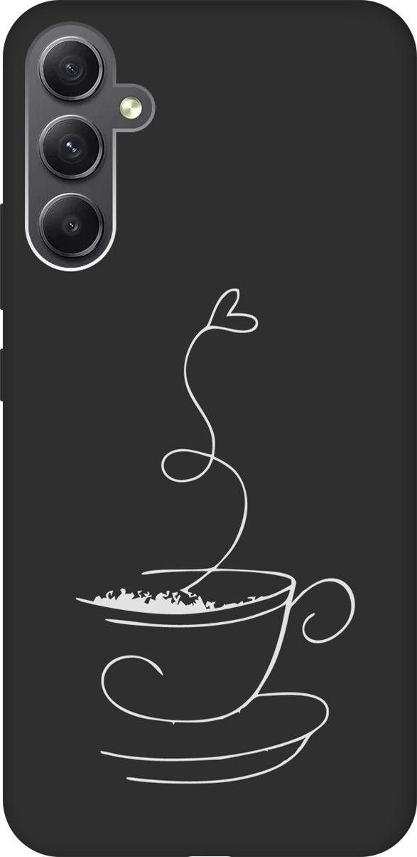 

Чехол на Samsung Galaxy A34 5G с 3D принтом "Coffee Love W" черный, Черный;белый, 158727