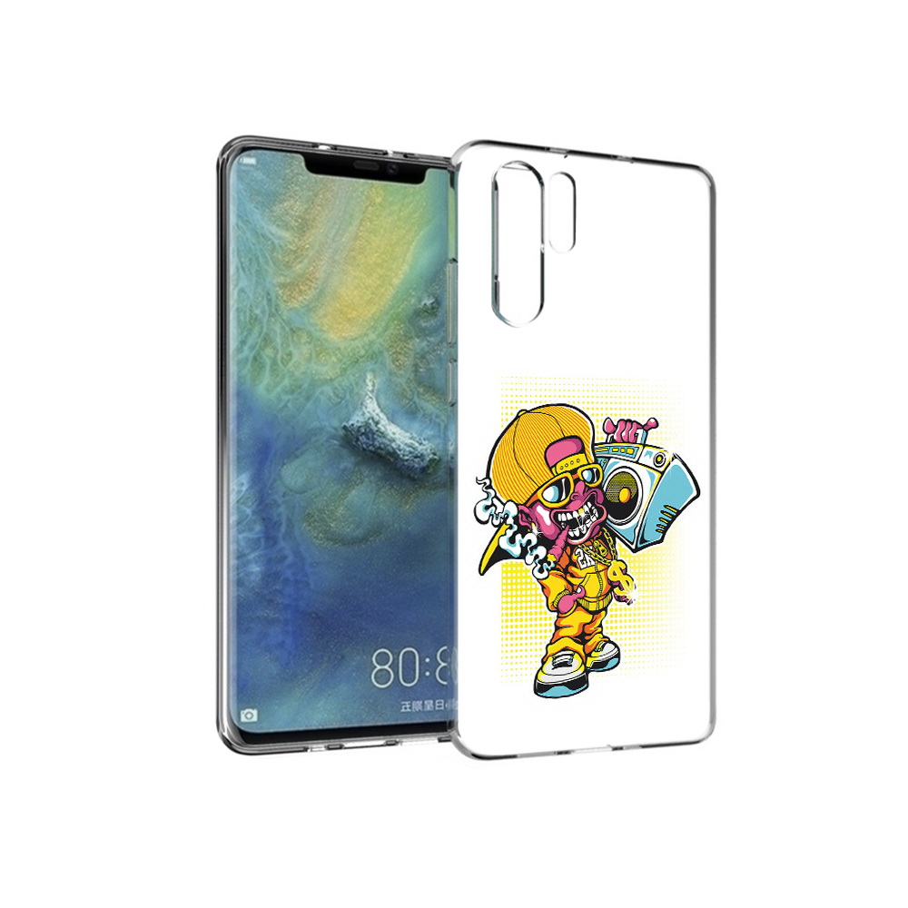 Чехол MyPads Tocco для Huawei P30 Pro нарисованный парень с колонкой