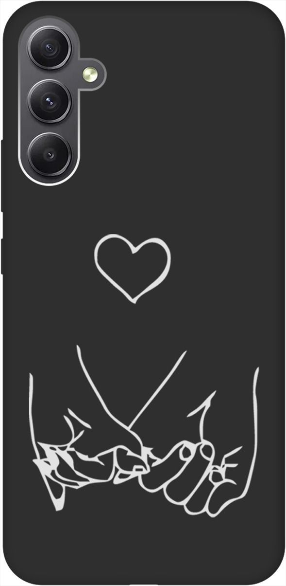 

Чехол на Samsung Galaxy A34 5G с 3D принтом "Lovers Hands W" черный, Черный;белый, 158727