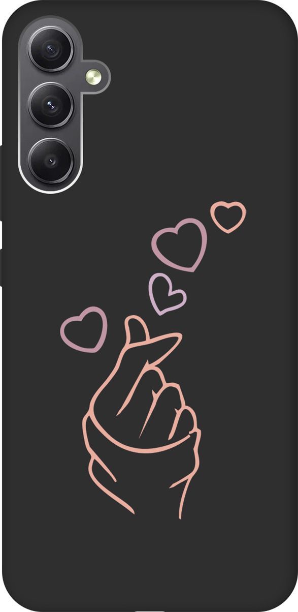 

Чехол на Samsung Galaxy A34 5G с 3D принтом "K-Heart" черный, Черный;розовый, 158726