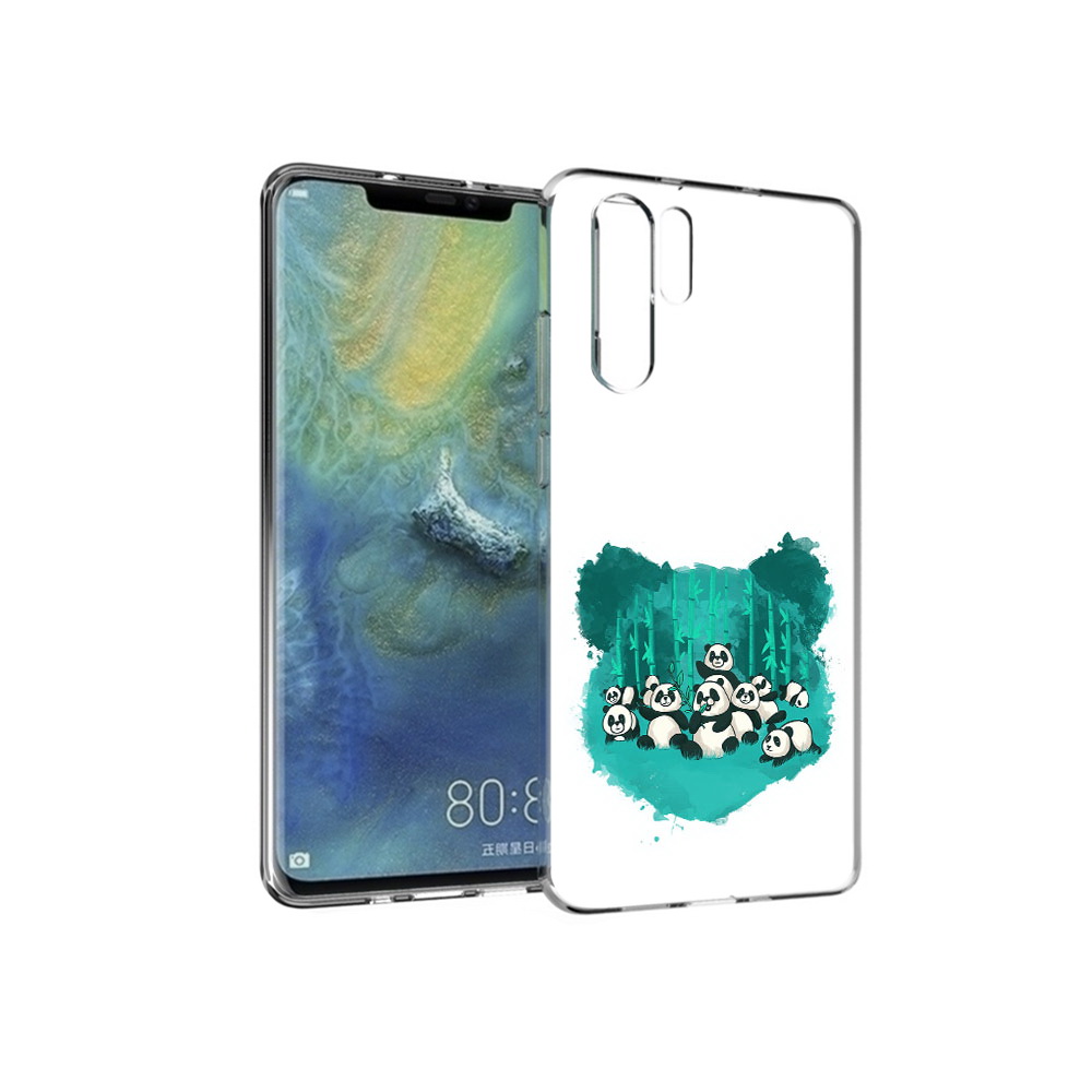 

Чехол MyPads Tocco для Huawei P30 Pro нарисованные панды, Прозрачный, Tocco