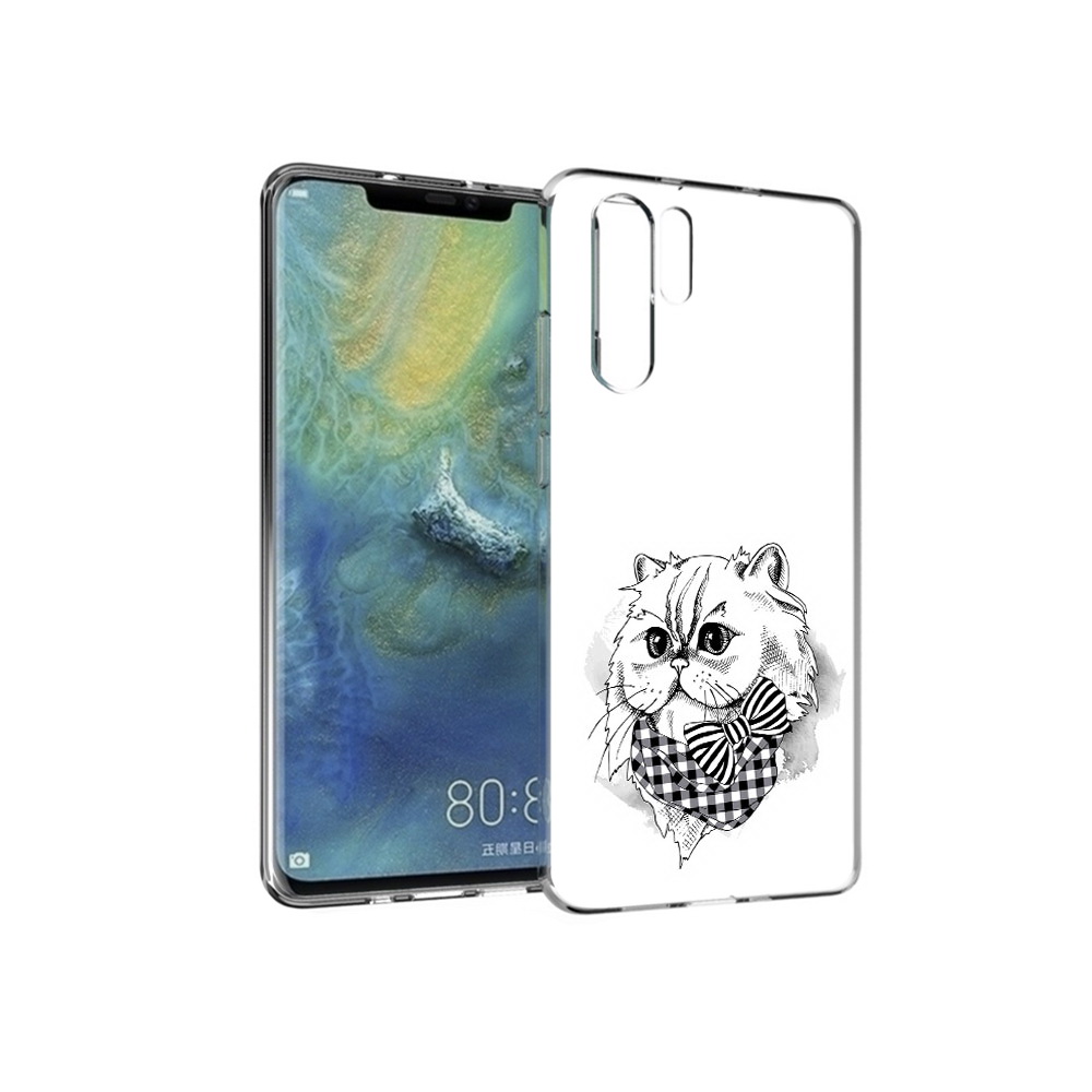 

Чехол MyPads Tocco для Huawei P30 Pro нарисованная красивая кошечка, Прозрачный, Tocco