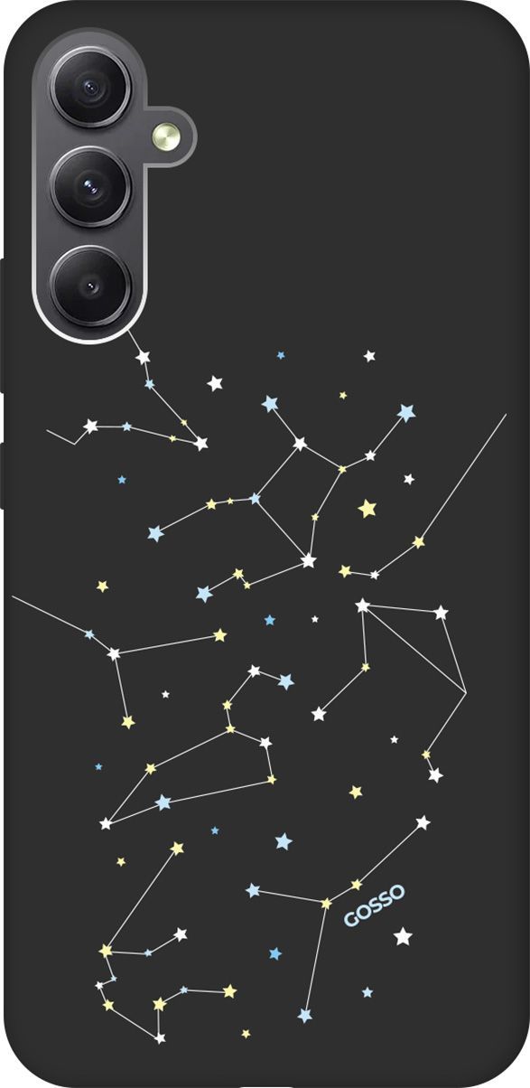 

Чехол на Samsung Galaxy A34 5G с 3D принтом "Constellations" черный, Черный;белый, 158726