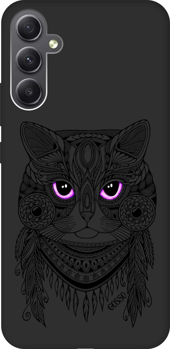 

Чехол на Samsung Galaxy A34 5G с 3D принтом "Grand Cat" черный, Черный;розовый, 158726