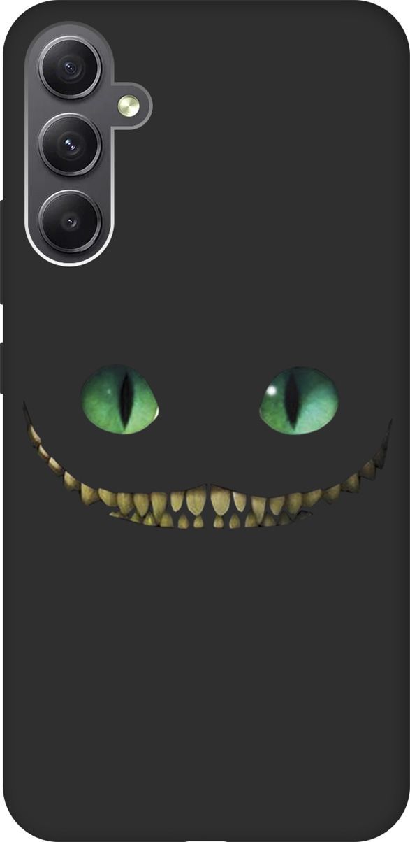 

Чехол на Samsung Galaxy A34 5G с 3D принтом "Cheshire Cat" черный, Черный;зеленый, 158726