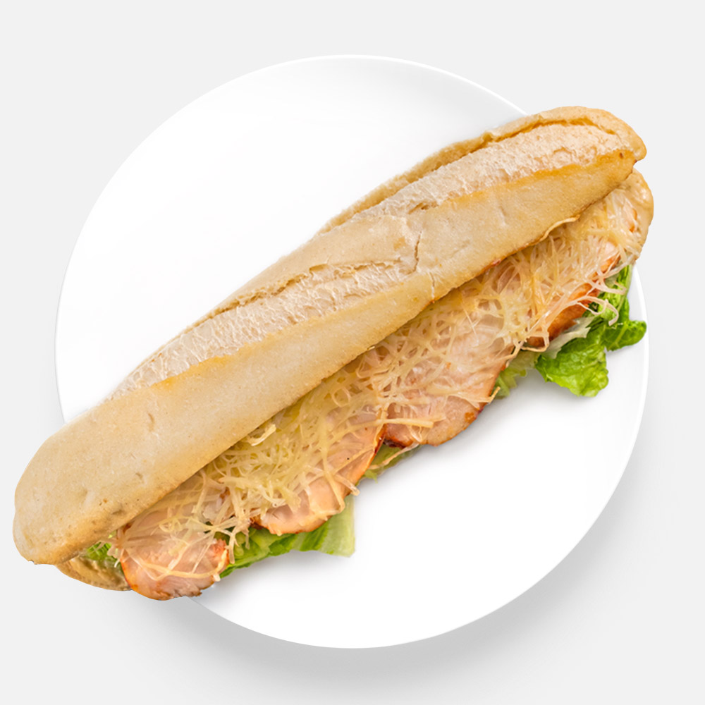 Багет Кухня на районе, с курицей и соусом цезарь, 240 г