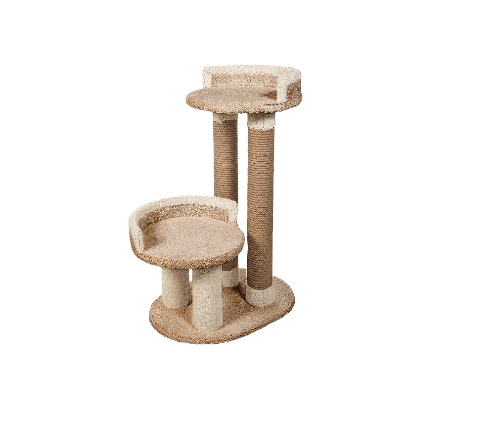 

Комплекс для кошек Комфорт хвостиков Шерстинка, игровой, капучино, ковролин, картон, 93 см, Коричневый, Шерстинка