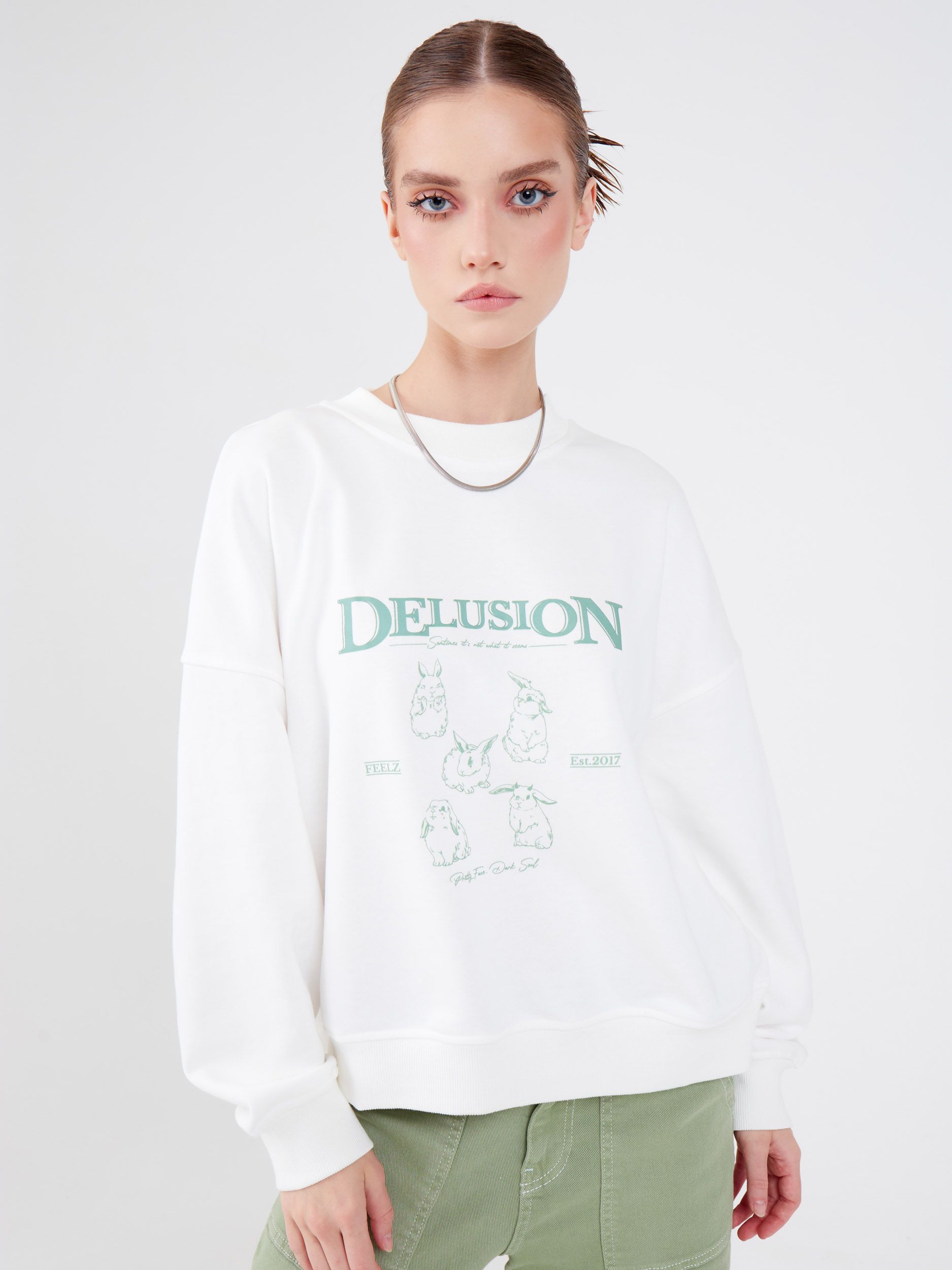 Свитшот женский Feelz Delusion белый XS