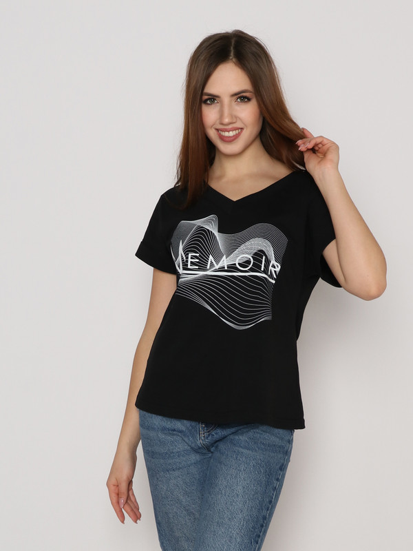 

Футболка женская Fashion Margo ФЖ0012 черная 44 RU, Черный, ФЖ0012