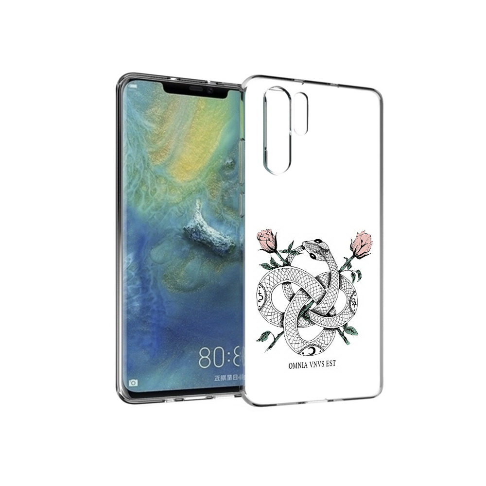 

Чехол MyPads Tocco для Huawei P30 Pro нарисованная змея абстракция, Прозрачный, Tocco