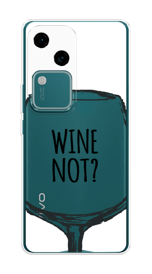

Чехол на Vivo V30/S18 "Wine not white", Белый, 2610250-1