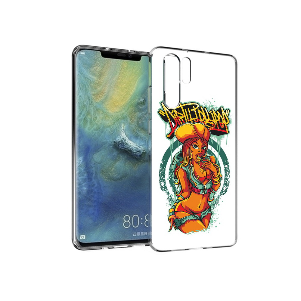 Чехол MyPads Tocco для Huawei P30 Pro нарисованная девушка комикс