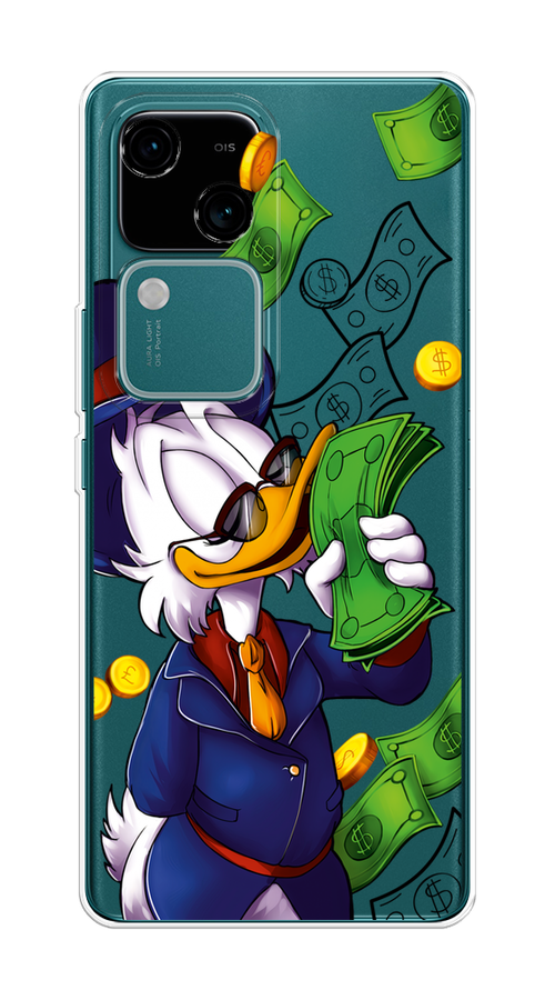 

Чехол на Vivo V30/S18 "Scrooge McDuck with Money", Синий;зеленый;белый, 2610250-1