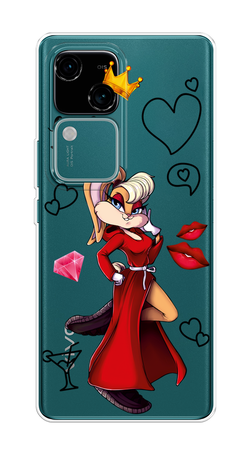 

Чехол на Vivo V30/S18 "Rich Lola Bunny", Красный;бежевый;оранжевый, 2610250-1