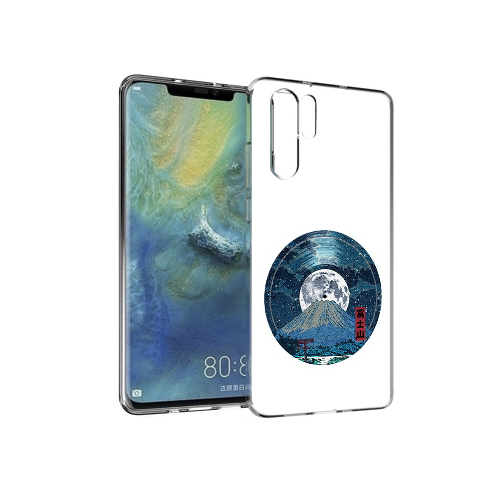 

Чехол MyPads Tocco для Huawei P30 Pro нарисованная виниловая гора с луной, Прозрачный, Tocco