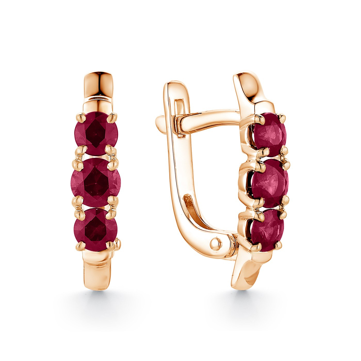 

Серьги из красного золота с рубином АЛЬКОР 23206-103, 23206-103