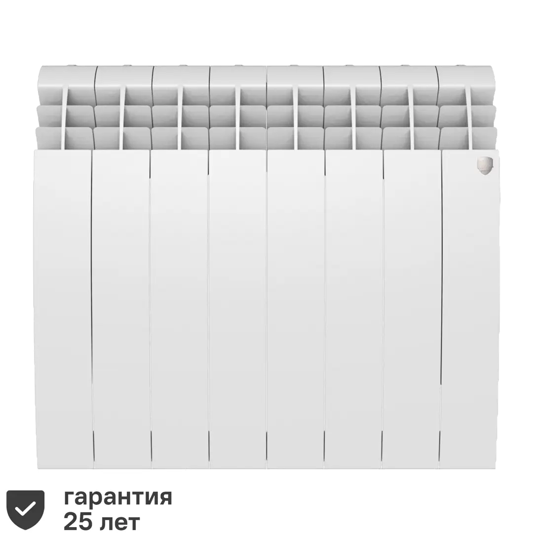 фото Радиатор royal thermo biliner 500/87 биметалл 8 секций боковое подключение цвет белый