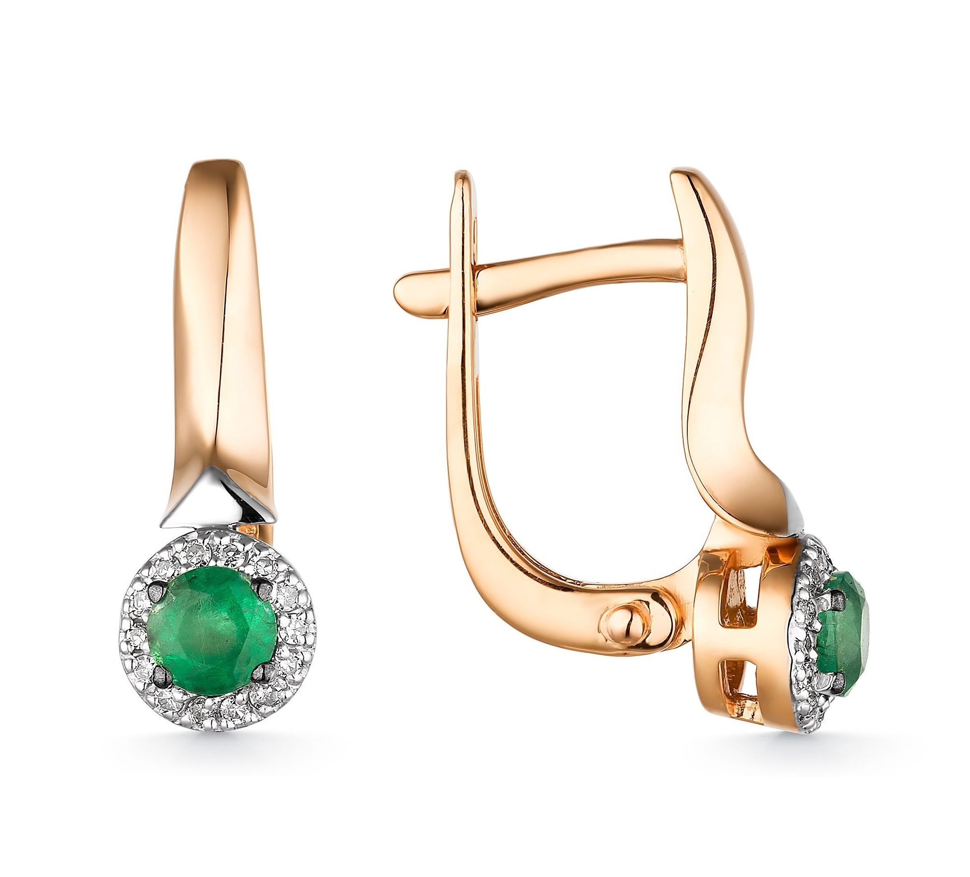 

Серьги из красного золота с бриллиантом АЛЬКОР 23084-101, 23084-101