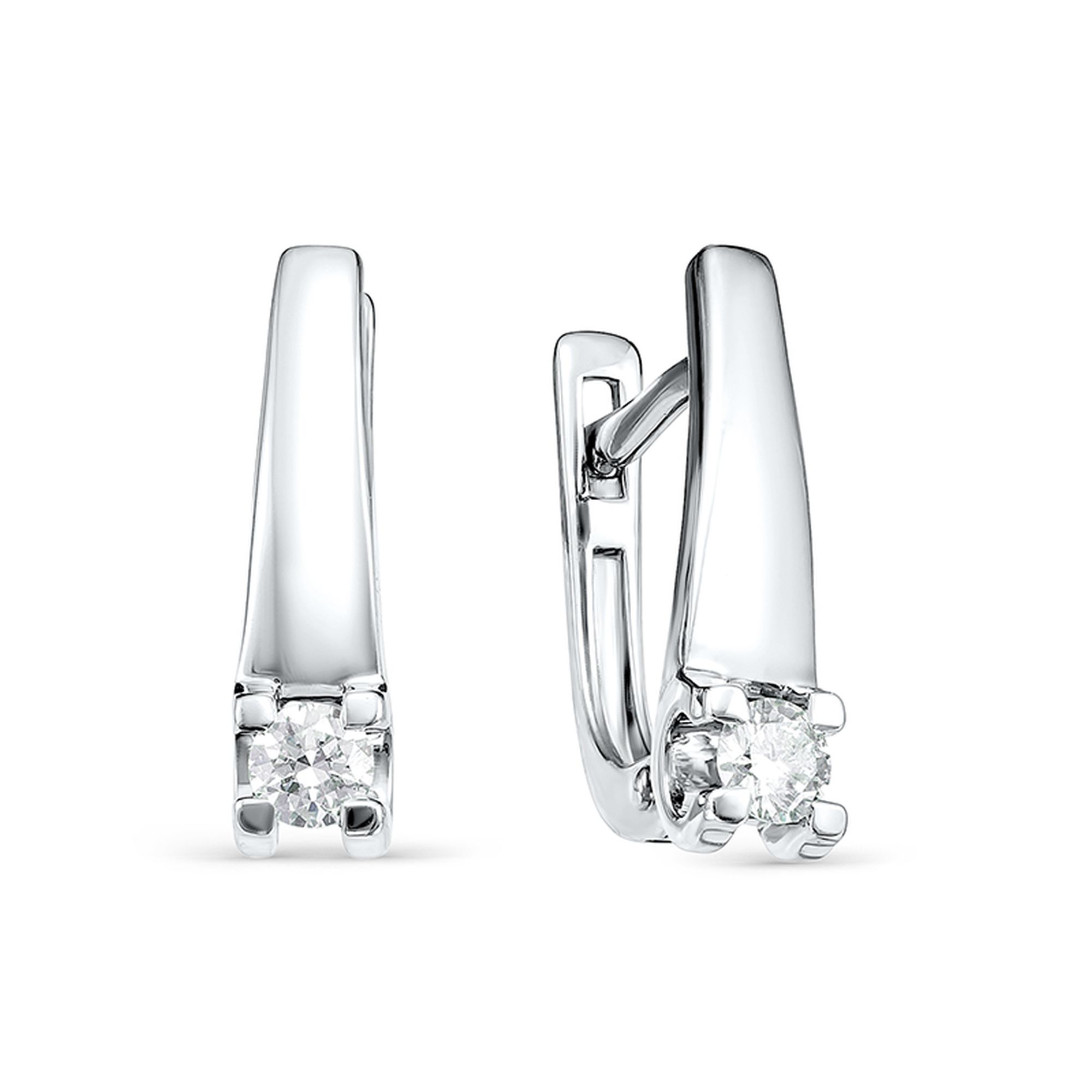 

Серьги из белого золота с бриллиантом АЛЬКОР 22249-200, 22249-200