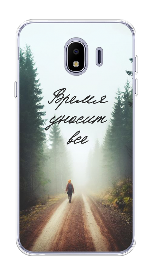 

Чехол Awog на Samsung Galaxy J4 "Время уносит все", Зеленый;коричневый;белый, 26450-6