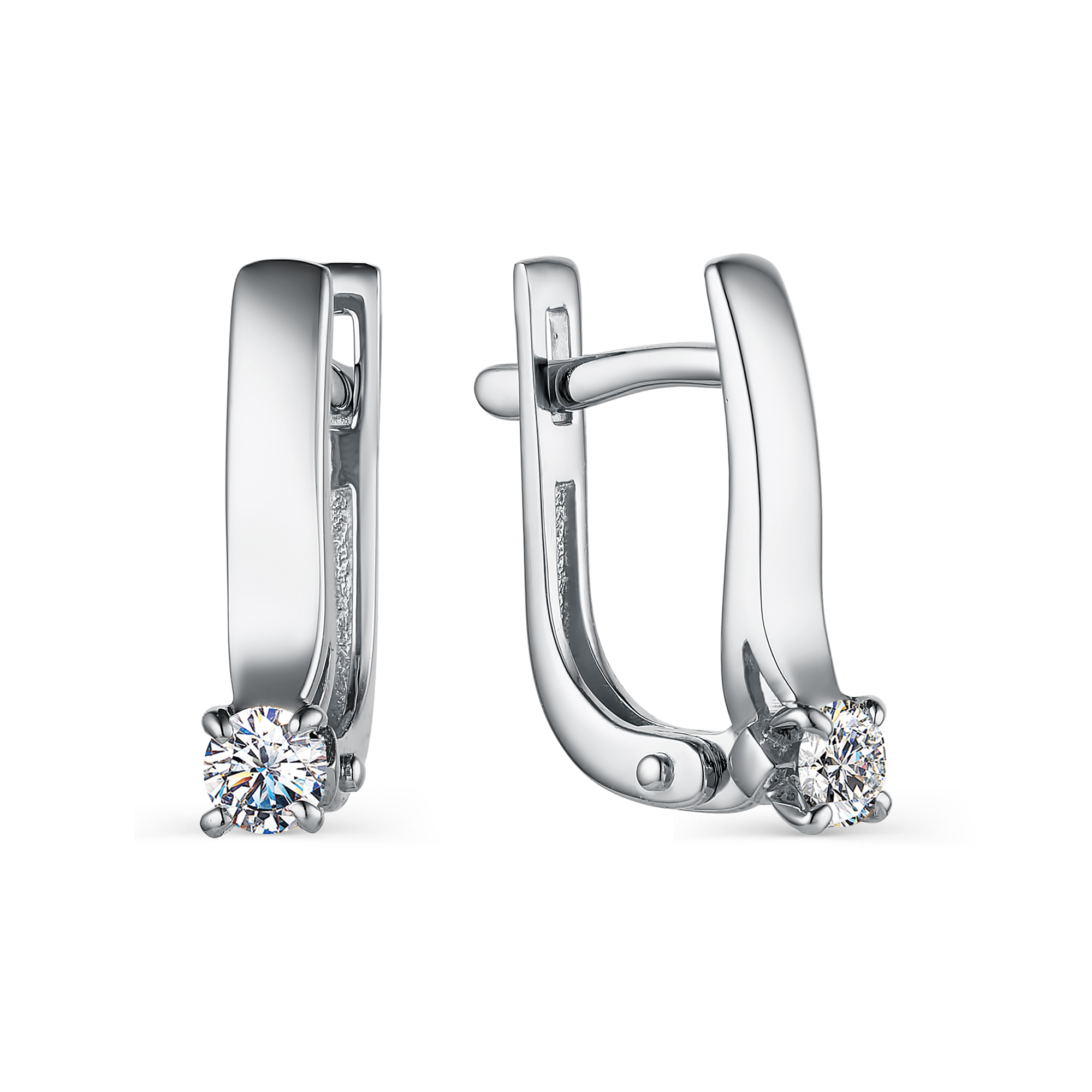 

Серьги из белого золота с бриллиантом АЛЬКОР 23281-200, 23281-200